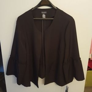 Cropped black blazer size 3x